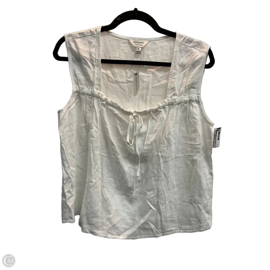 Top Sleeveless By Banana Republic In White, Size: M