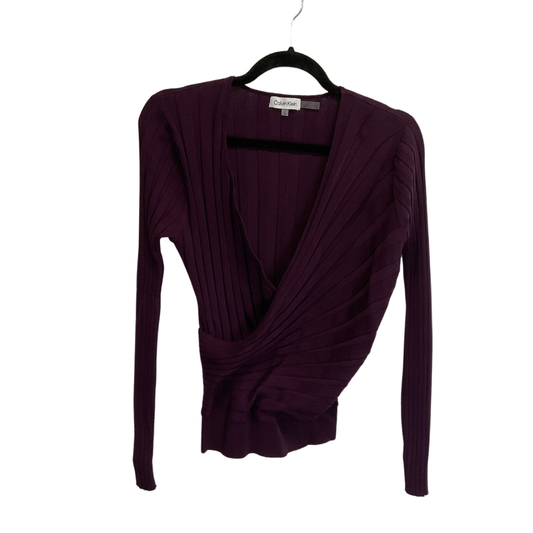 Sweater By Calvin Klein In Purple, Size: S