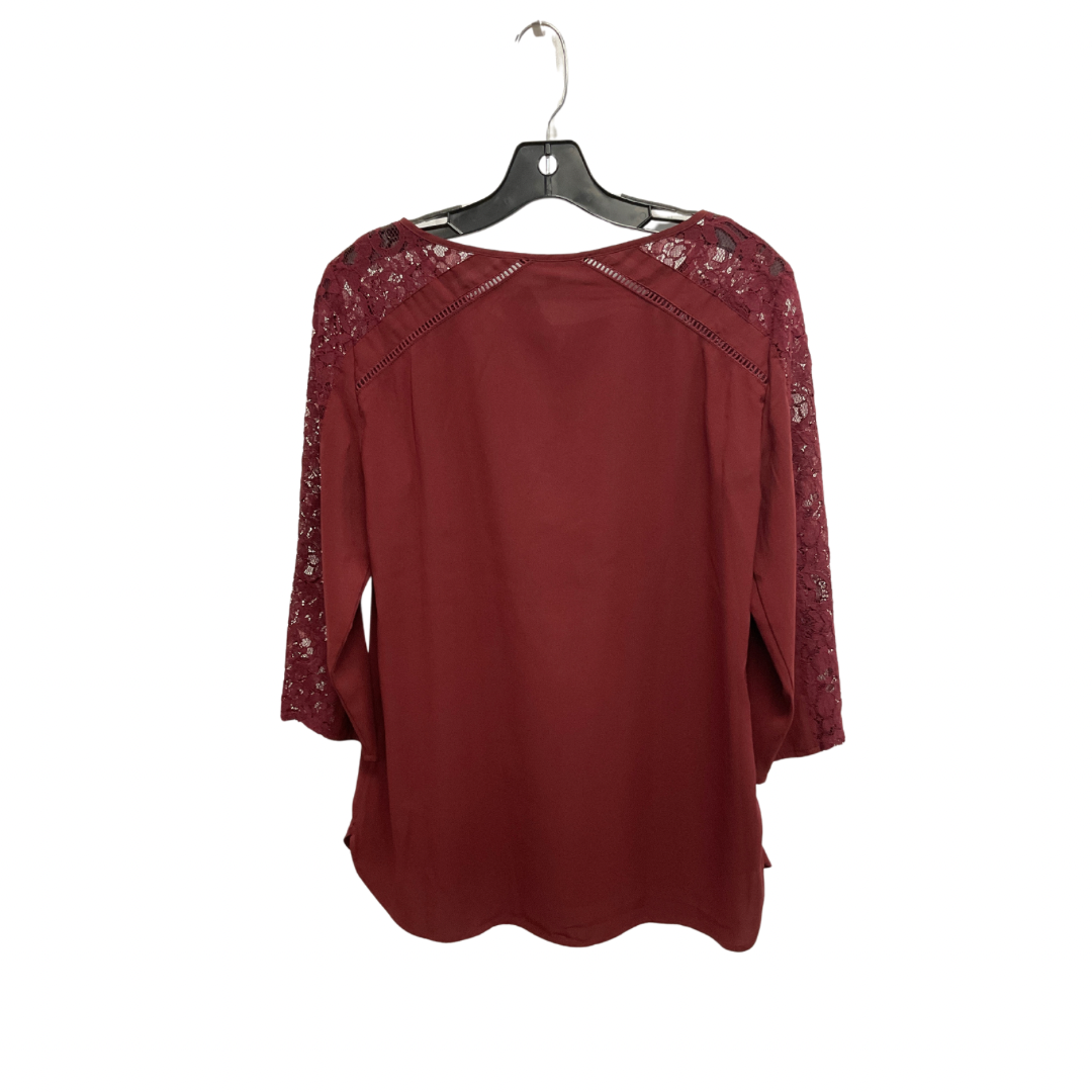 Top Long Sleeve By Express In Red, Size: M