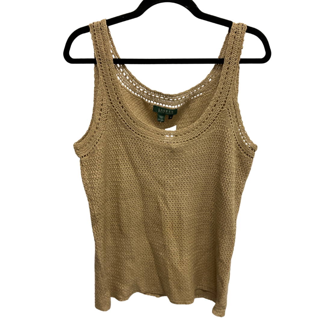 Tank Top By Lauren By Ralph Lauren In Beige, Size: M