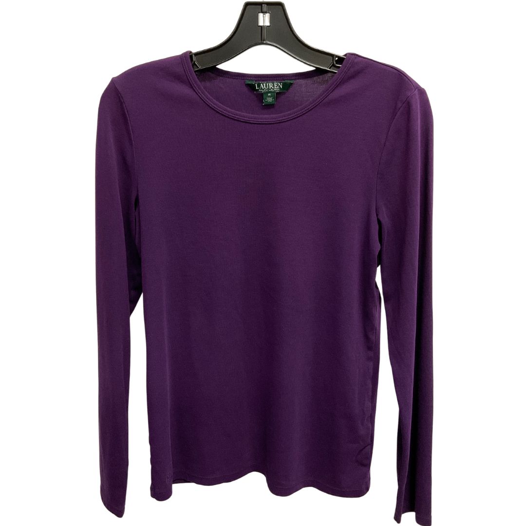 Top Long Sleeve Basic By Lauren By Ralph Lauren In Purple, Size: M