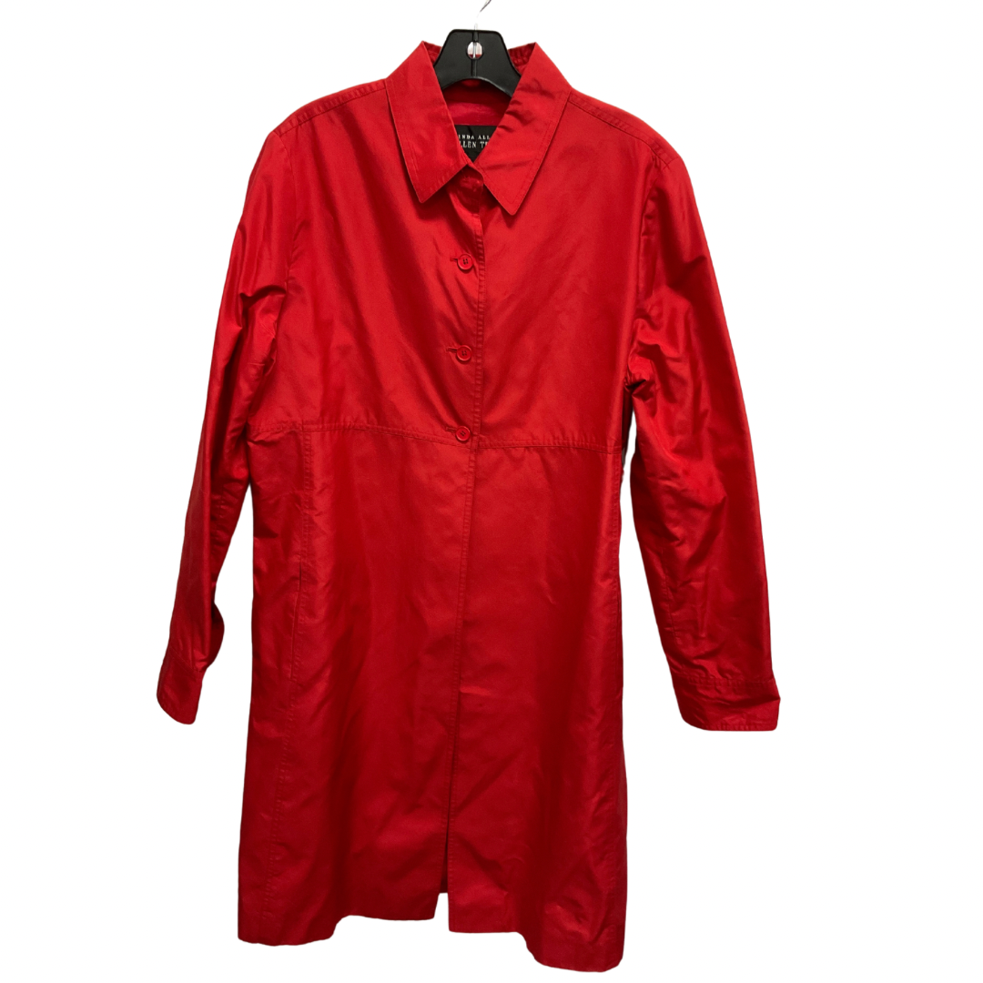 Coat Trench Coat By Ellen Tracy In Red, Size: 14