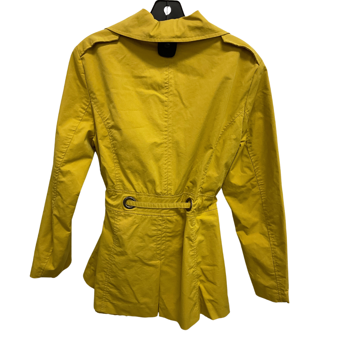 Coat Trench Coat By Sandro In Yellow, Size: L