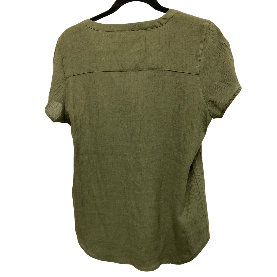 Top Short Sleeve By Liz Claiborne In Green, Size: M