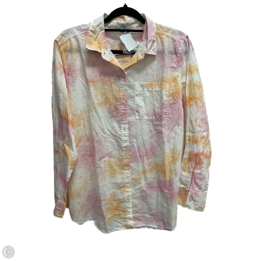 Top Long Sleeve By Crown And Ivy In Tie Dye Print, Size: M