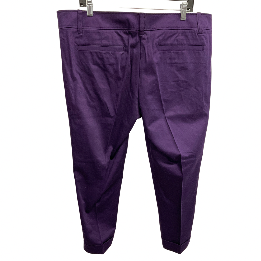 Pants Cropped By New York And Co In Purple, Size: 18