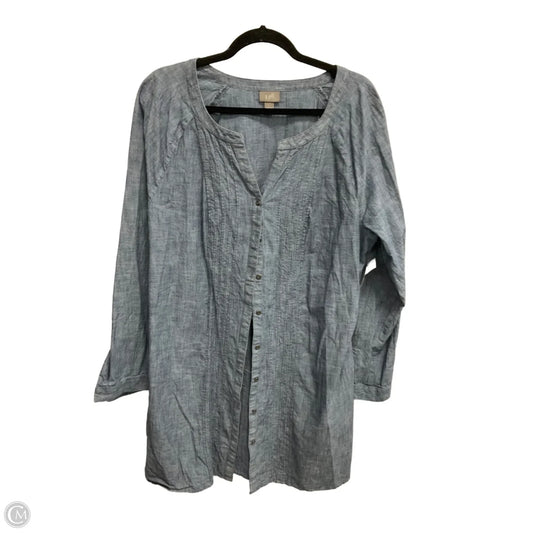 Dress Casual Midi By J. Jill In Blue, Size: L