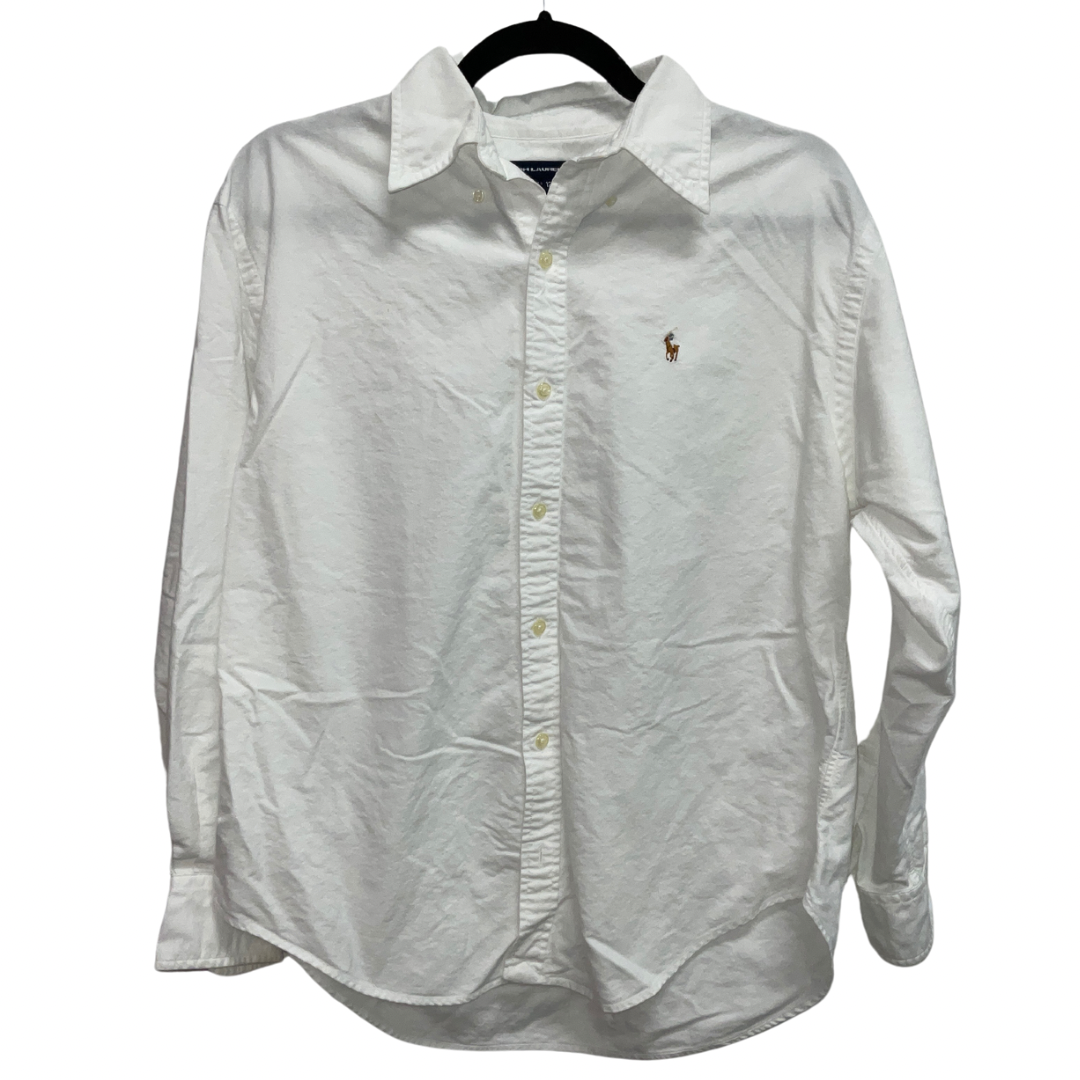 Top Long Sleeve By Ralph Lauren In White, Size: 12