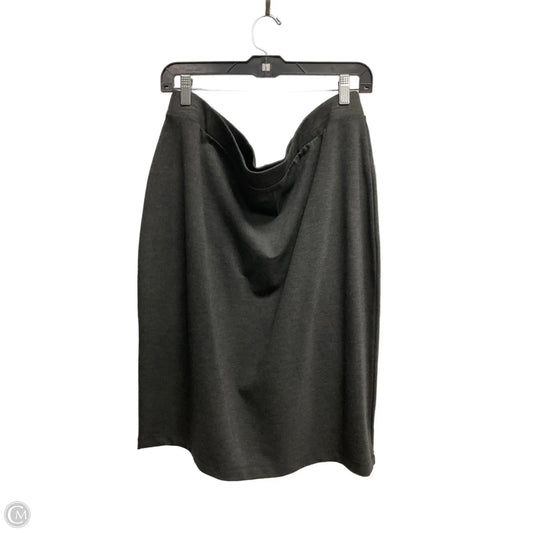 Skirt Midi By Liz Claiborne In Grey, Size: Xxl