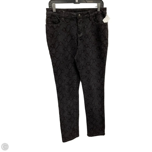 Jeans Straight By Aziz In Animal Print, Size: 8