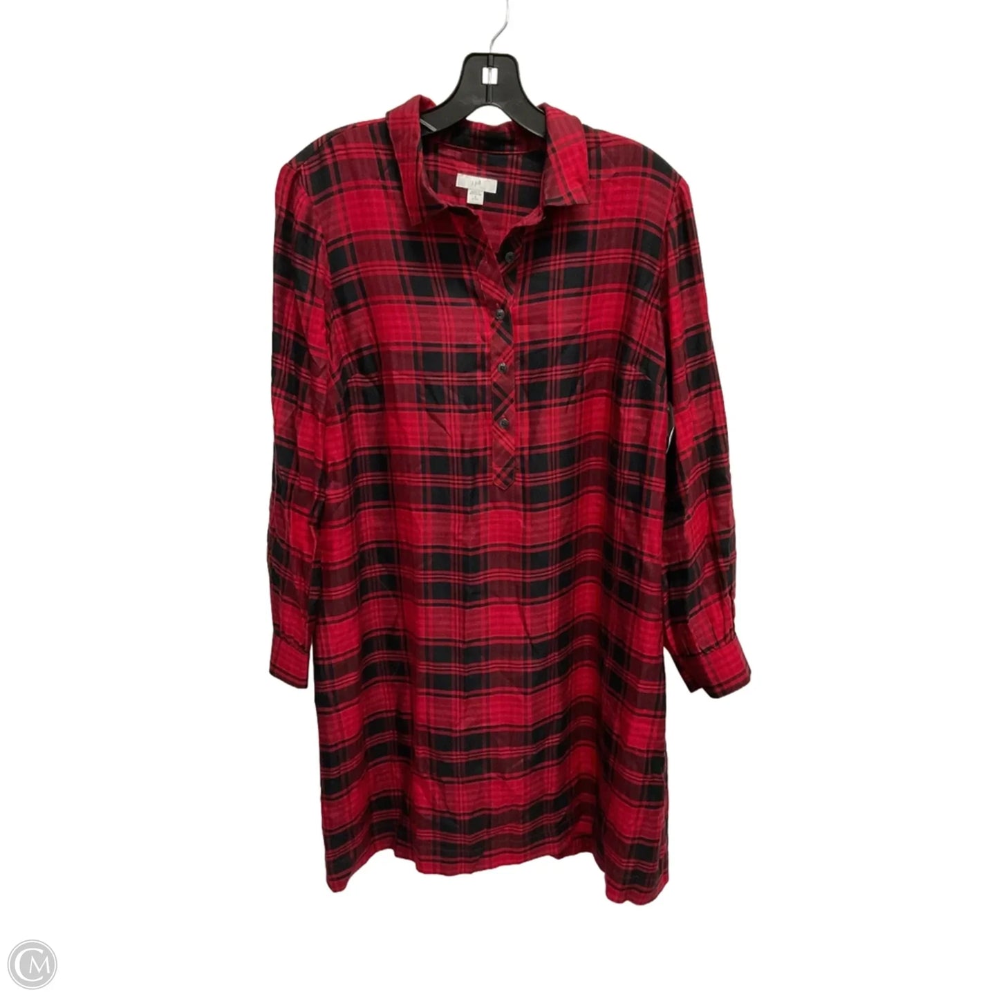 Dress Casual Midi By J. Jill In Plaid Pattern, Size: S