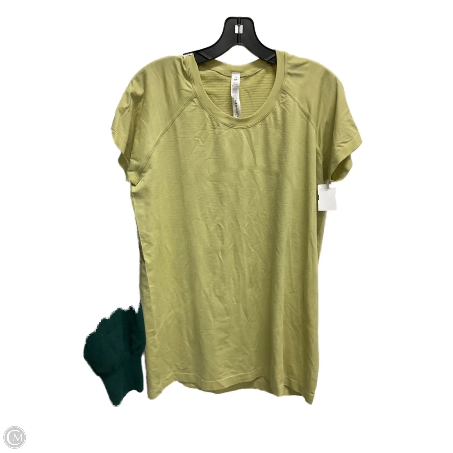 Athletic Top Short Sleeve By Lululemon In Green, Size: Xl
