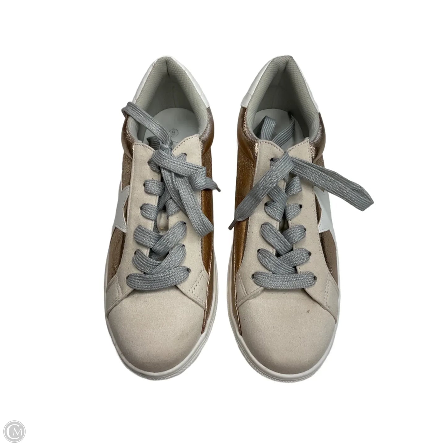 Shoes Athletic By Clothes Mentor In Gold, Size: 9