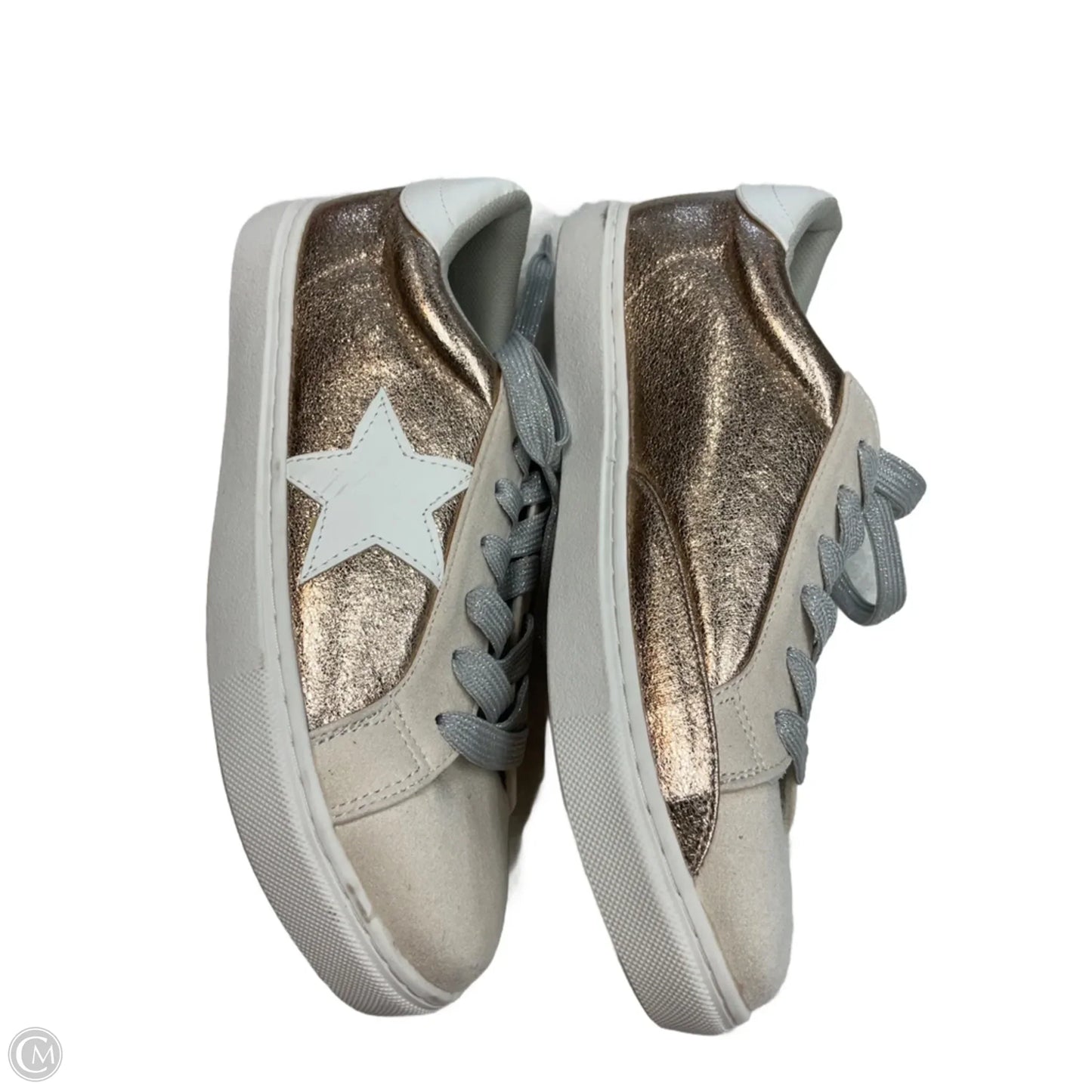 Shoes Athletic By Clothes Mentor In Gold, Size: 9