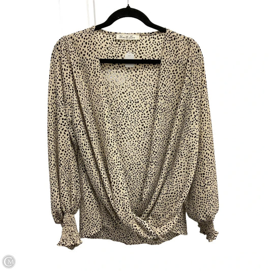 Top Long Sleeve By Vine & Love In Animal Print, Size: M