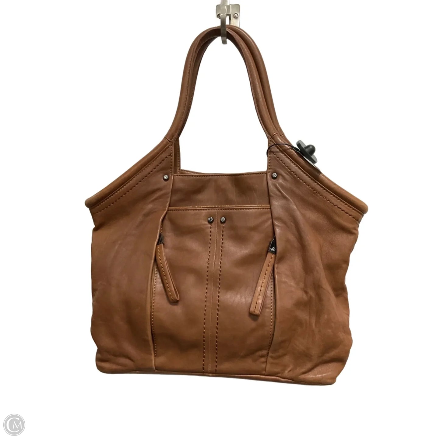 Handbag Leather By Perlina, Size: Medium