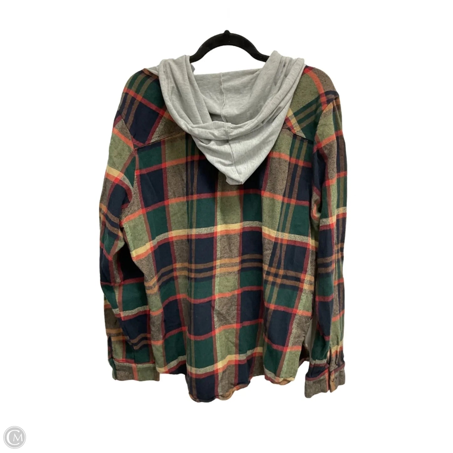 Jacket Shirt By Bke In Plaid Pattern, Size: Xl