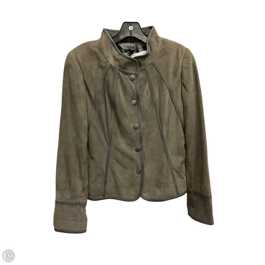 Jacket Leather By Classiques Entier In Taupe, Size: M