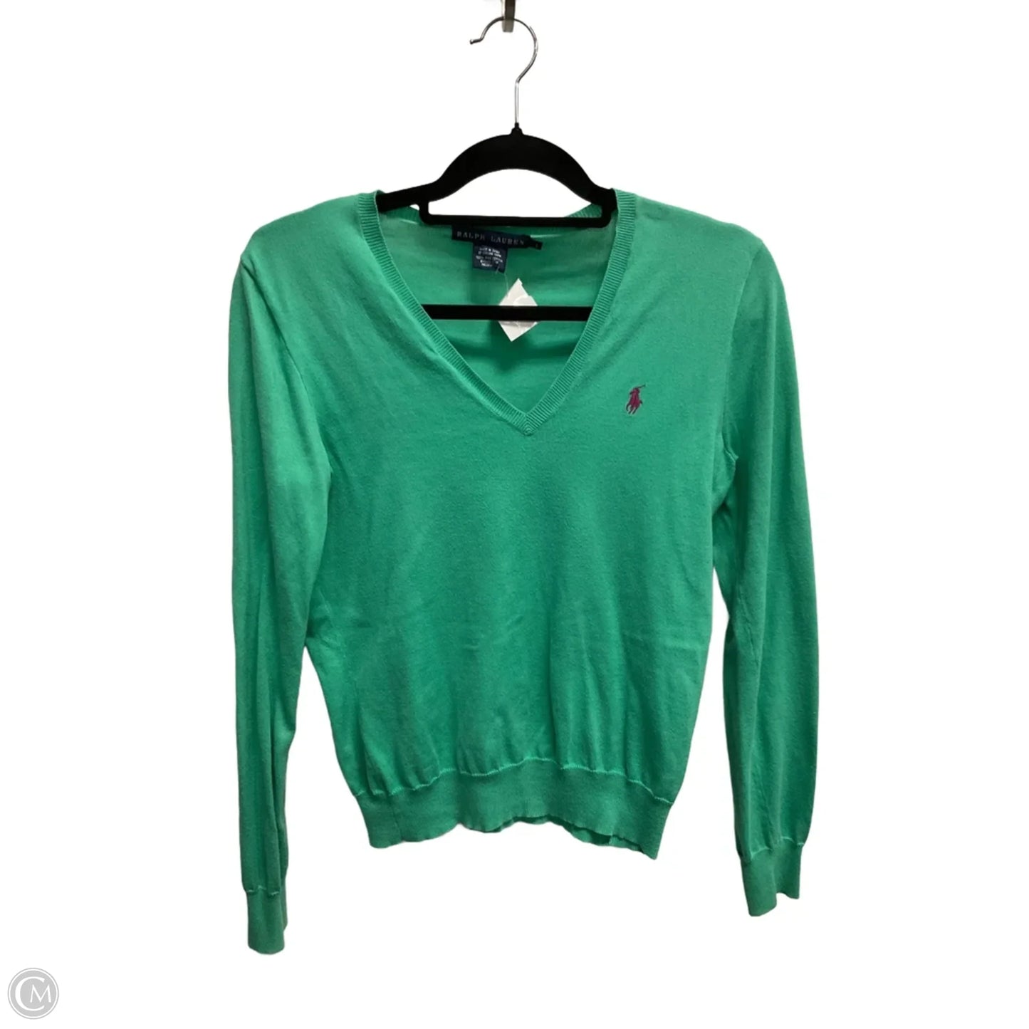 Sweater By Ralph Lauren In Aqua, Size: L