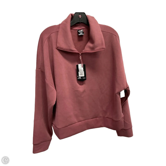 Athletic Top Long Sleeve Collar By Avia In Mauve, Size: Xl
