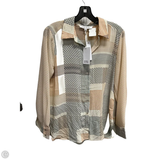 Blouse Long Sleeve By Rose And Olive In Tan, Size: S