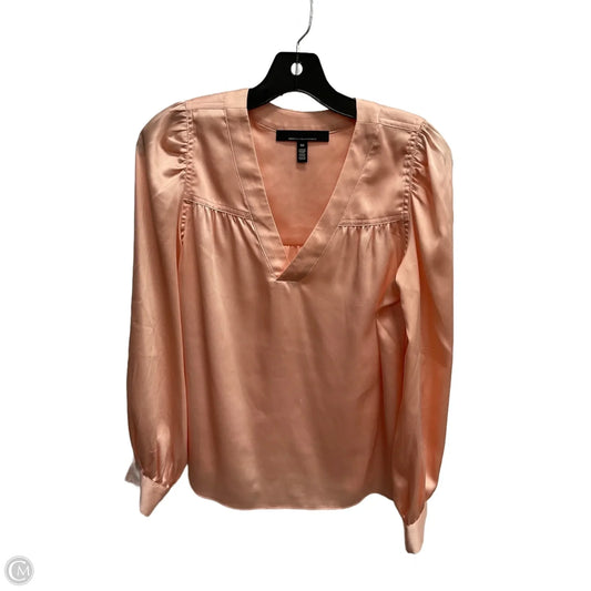Blouse Long Sleeve By White House Black Market In Peach, Size: Xs