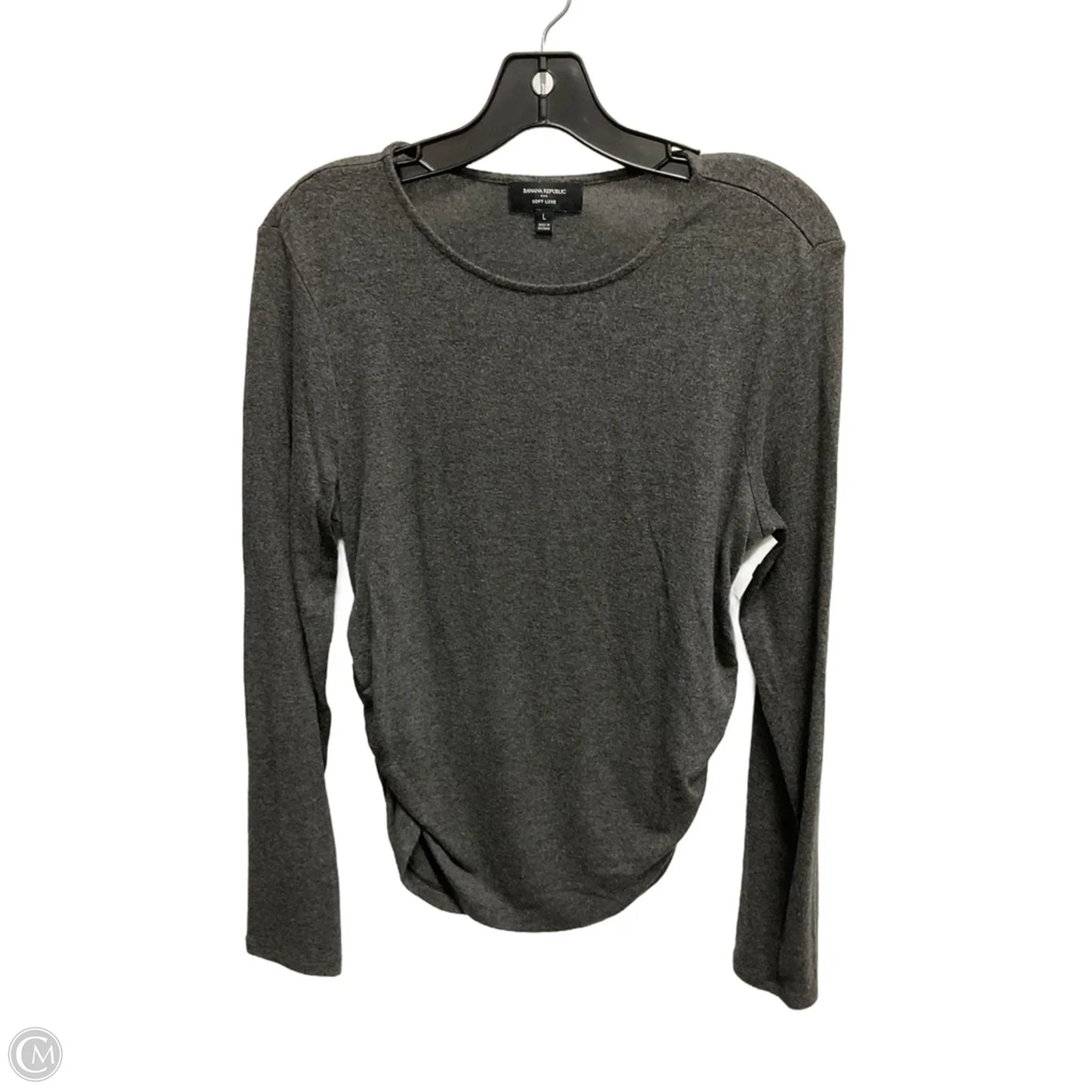 Top Long Sleeve By Banana Republic In Grey, Size: L