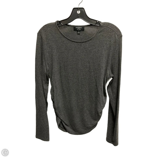 Top Long Sleeve By Banana Republic In Grey, Size: L