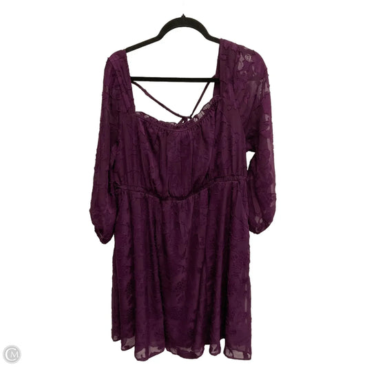 Dress Casual Midi By Torrid In Purple, Size: Xl