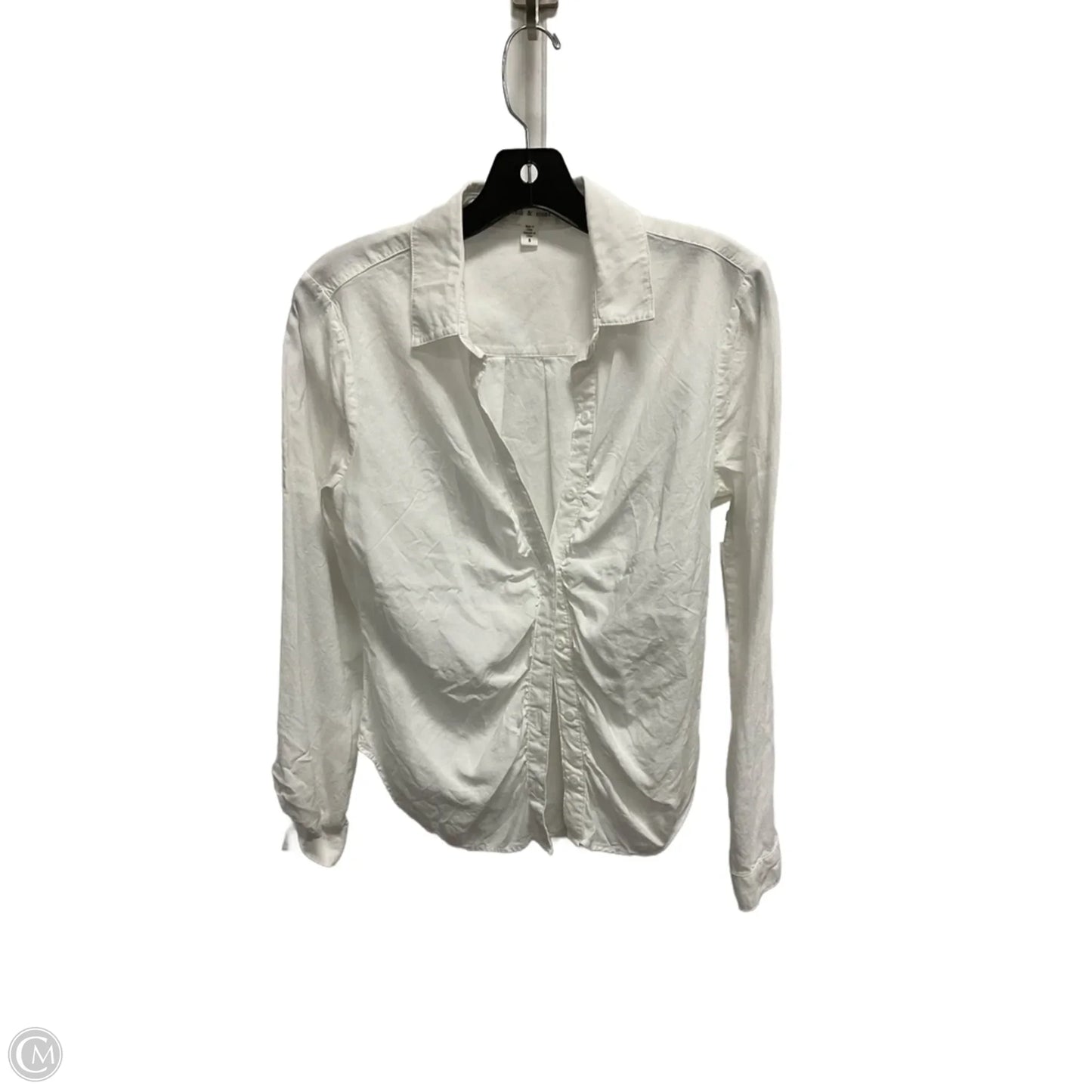 Blouse Long Sleeve By Cloth & Stone In White, Size: S