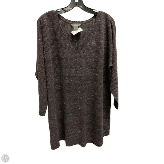 Top Long Sleeve By Natural Reflections In Grey, Size: Xl