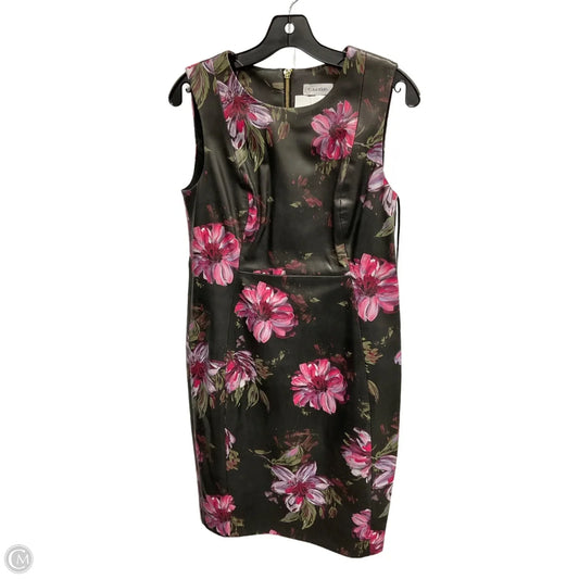 Dress Party Midi By Calvin Klein In Floral Print, Size: 10