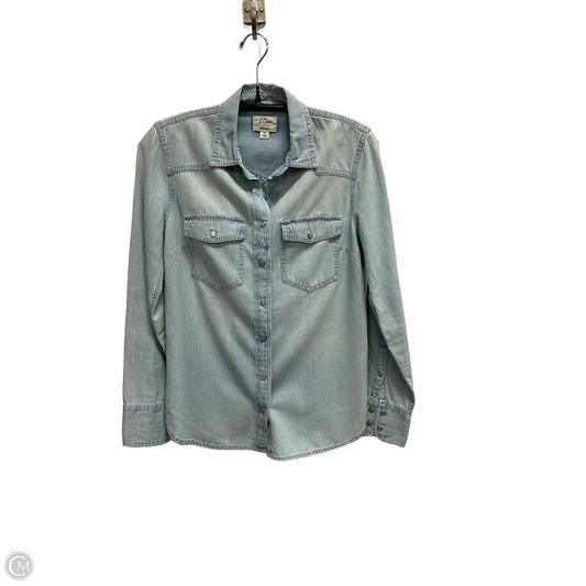 Top Long Sleeve By J. Crew In Blue, Size: 0