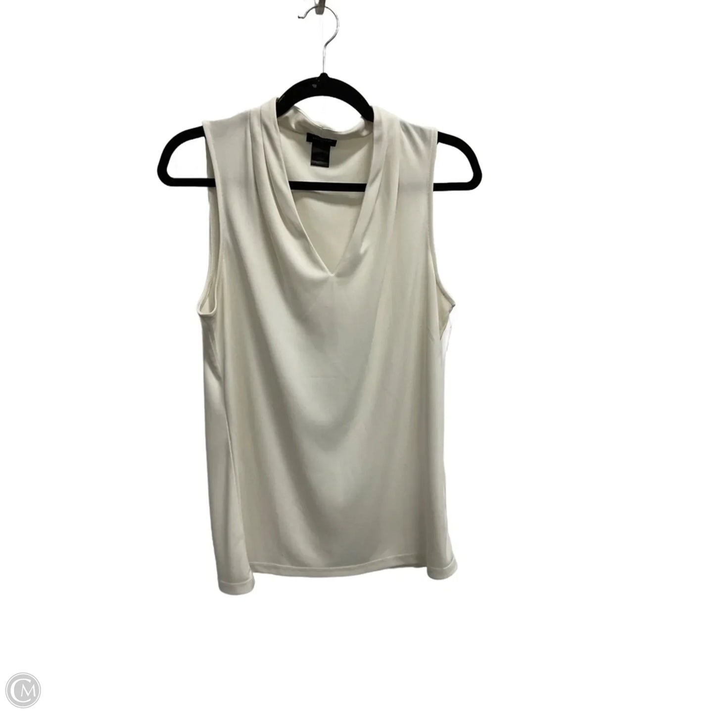 Top Sleeveless By Ann Taylor In White, Size: M
