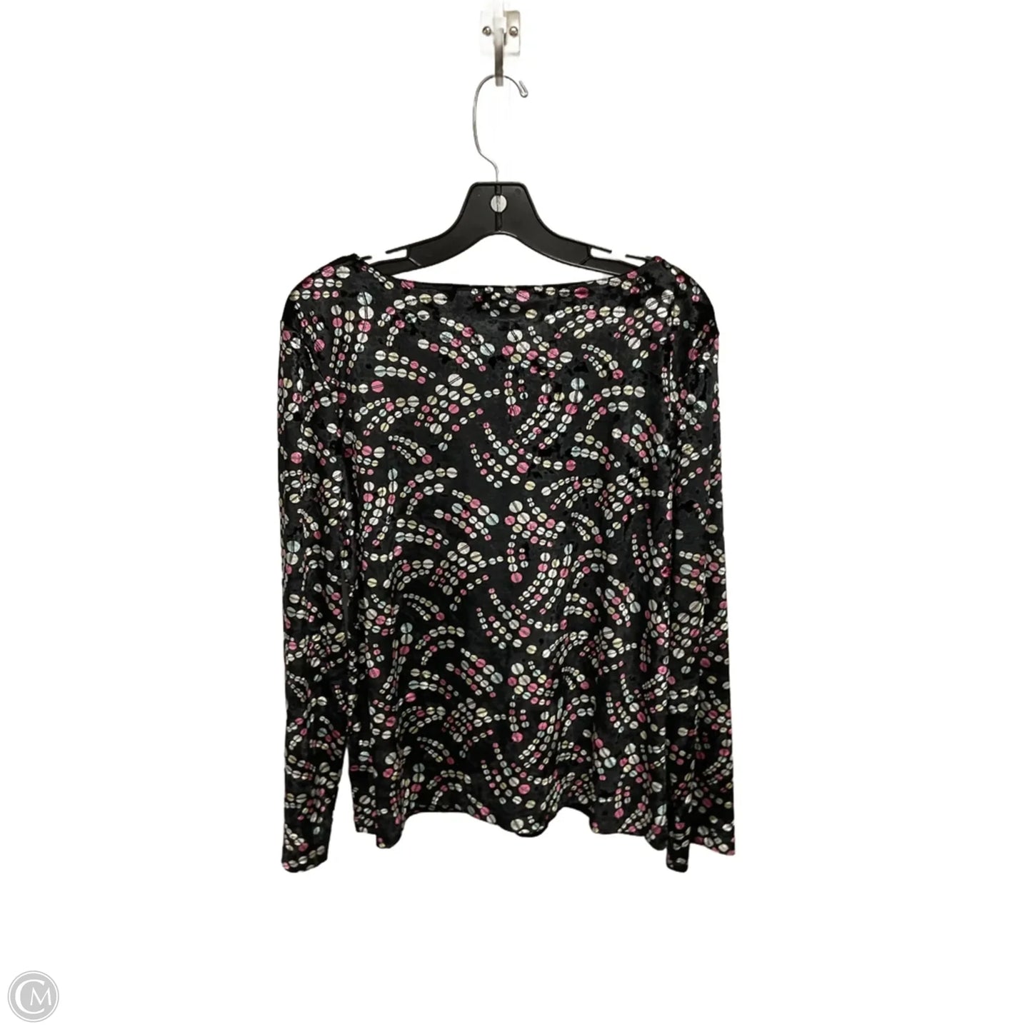 Top Long Sleeve By Anne Klein In Black, Size: Xl