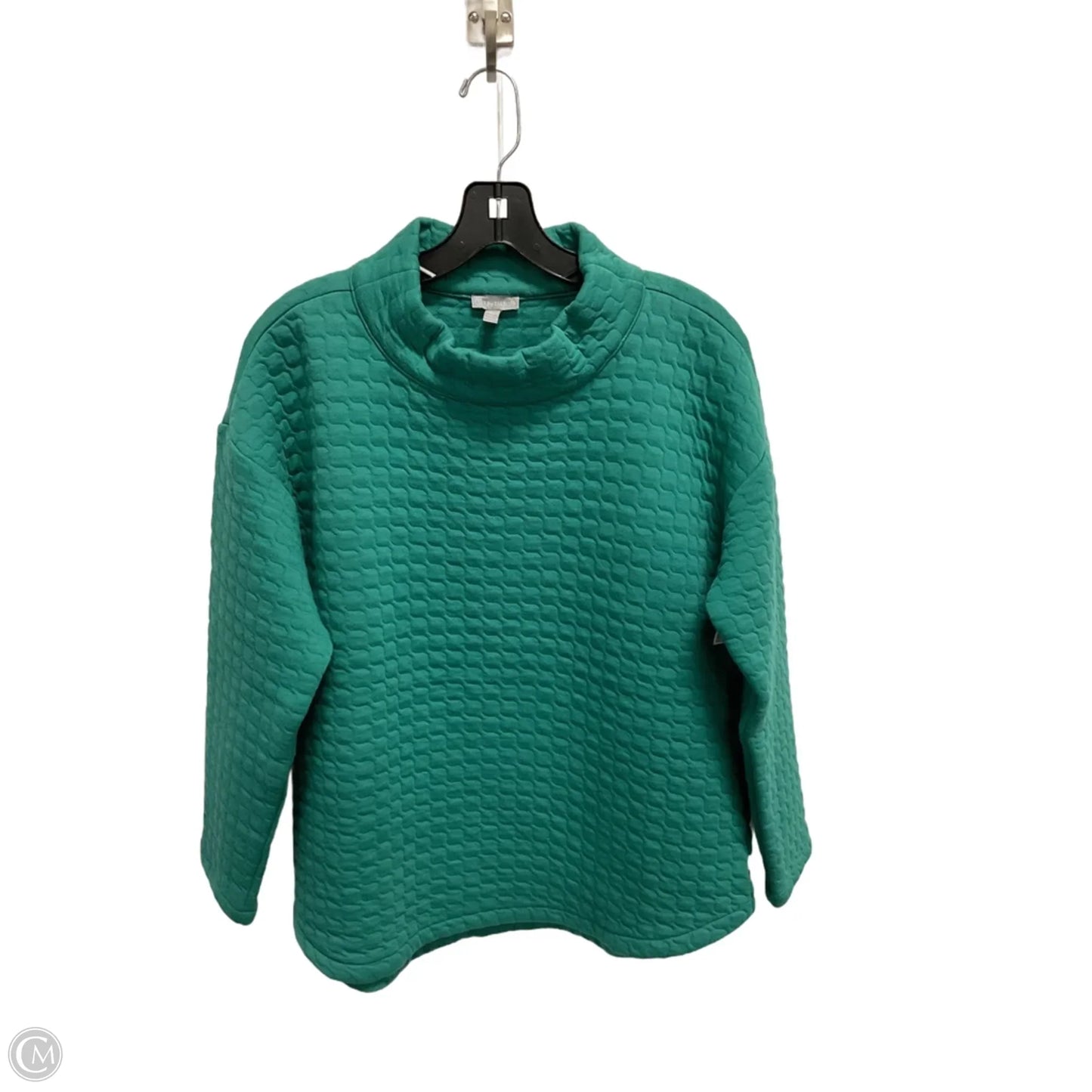 Sweatshirt Collar By Talbots In Aqua, Size: Mp