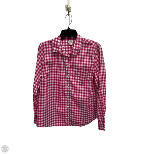 Top Long Sleeve By J. Crew In Checkered Pattern, Size: Xl