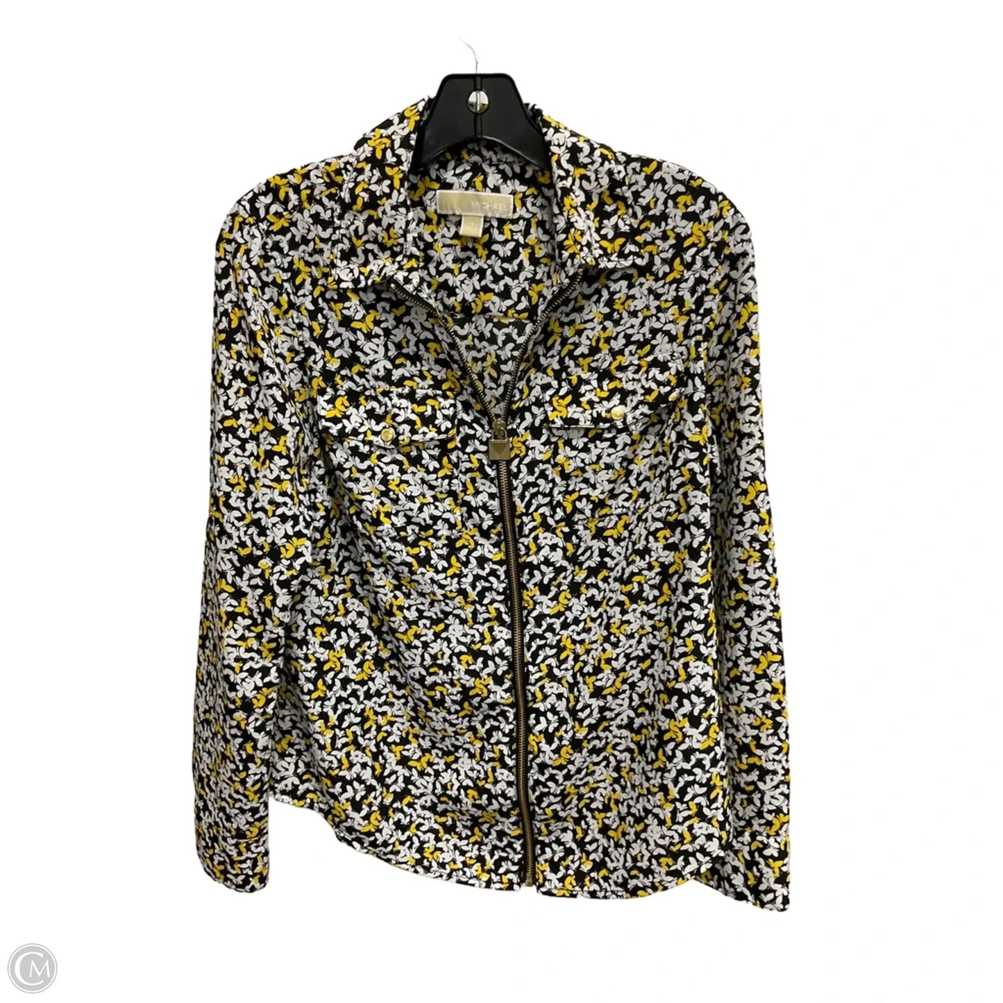 Blouse Long Sleeve By Michael By Michael Kors In Floral Print, Size: S