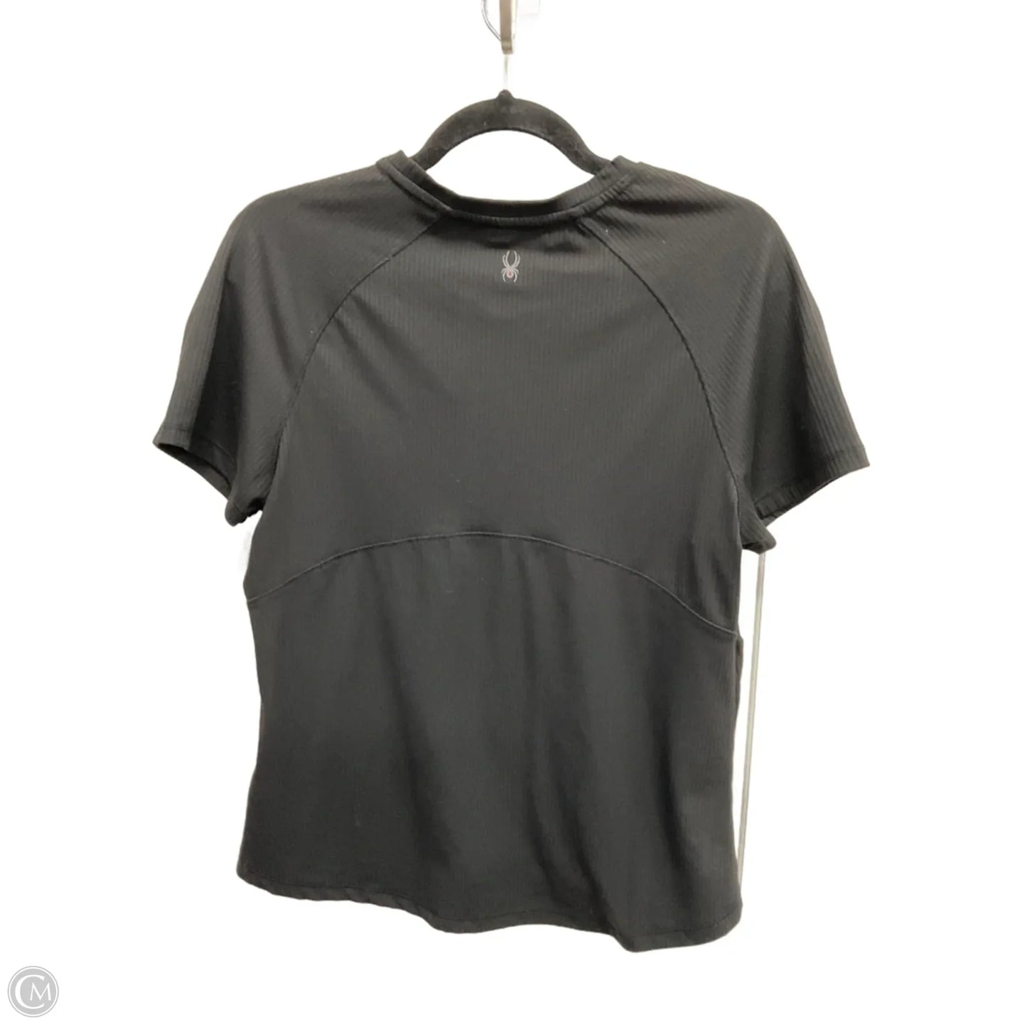 Athletic Top Short Sleeve By Spyder In Black, Size: M