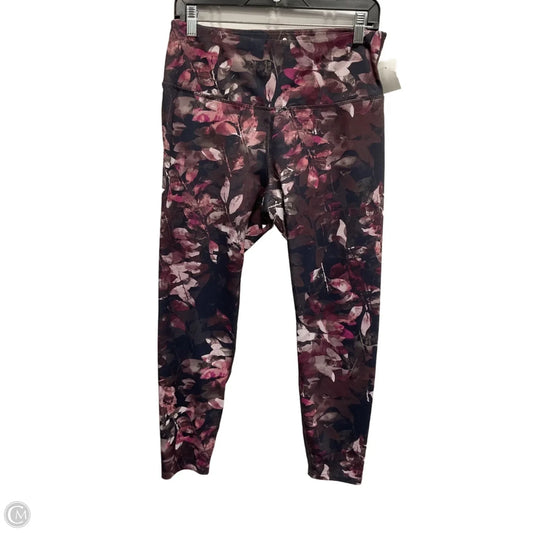 Athletic Leggings By Apana In Floral Print, Size: L