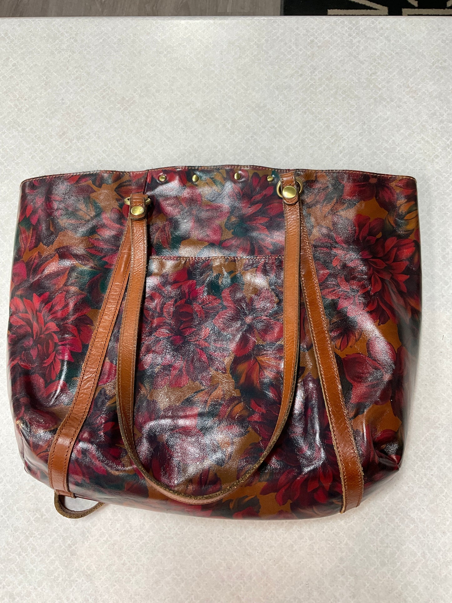 Handbag Leather By Patricia Nash, Size: Large