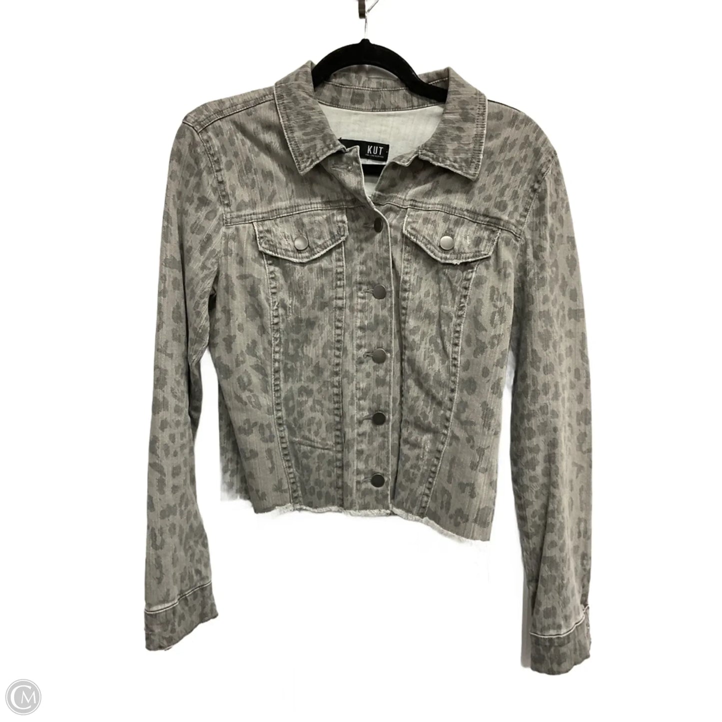 Jacket Denim By Kut In Animal Print, Size: S