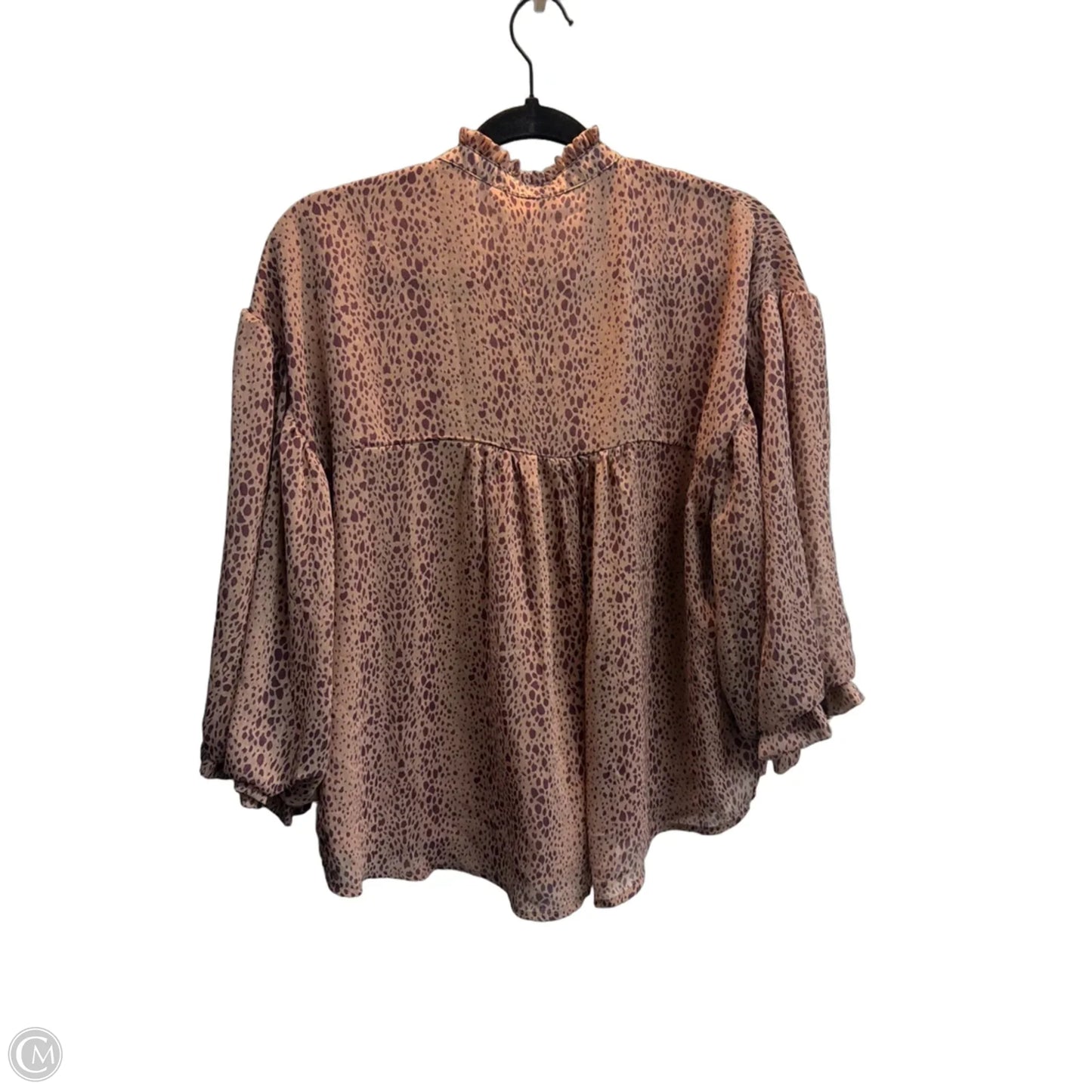 Blouse 3/4 Sleeve By Fate In Animal Print, Size: S