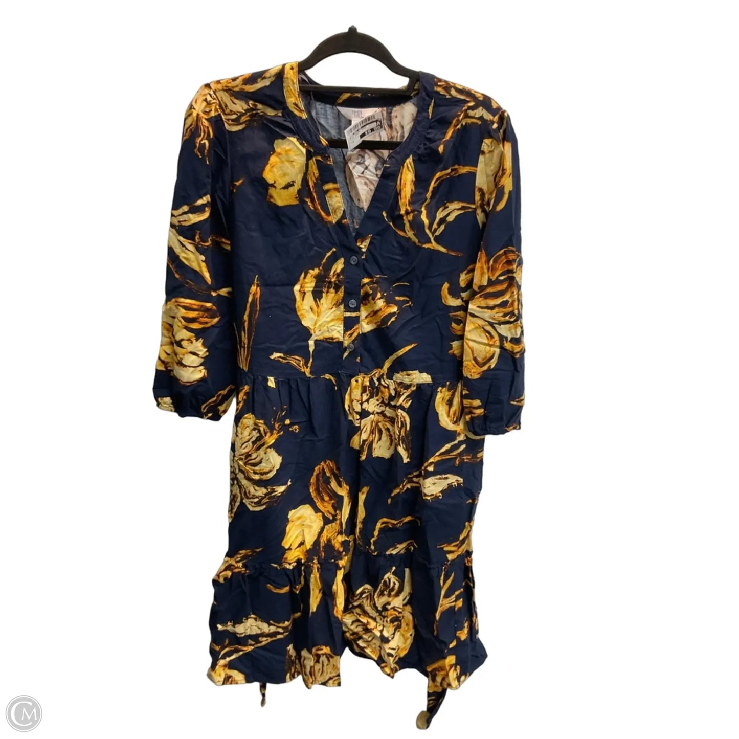 Dress Casual Midi By Time And Tru In Floral Print, Size: M