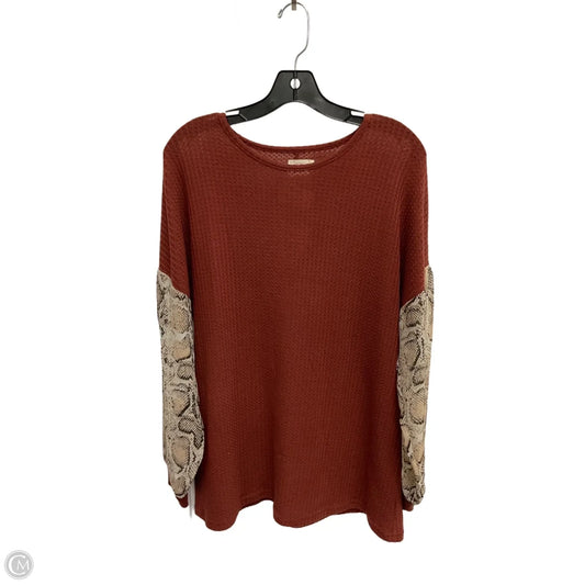 Top Long Sleeve By Clothes Mentor In Animal Print, Size: L