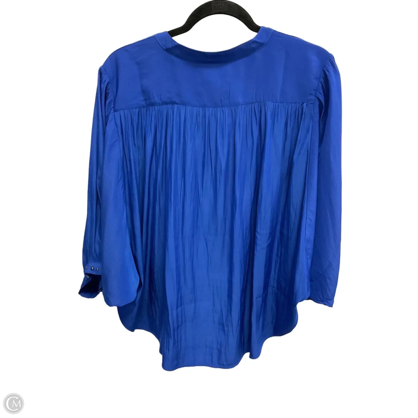 Blouse 3/4 Sleeve By Chicos In Blue, Size: L