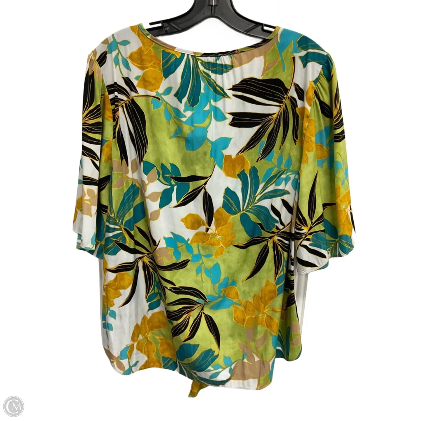 Top Short Sleeve By Chicos In Tropical Print, Size: S