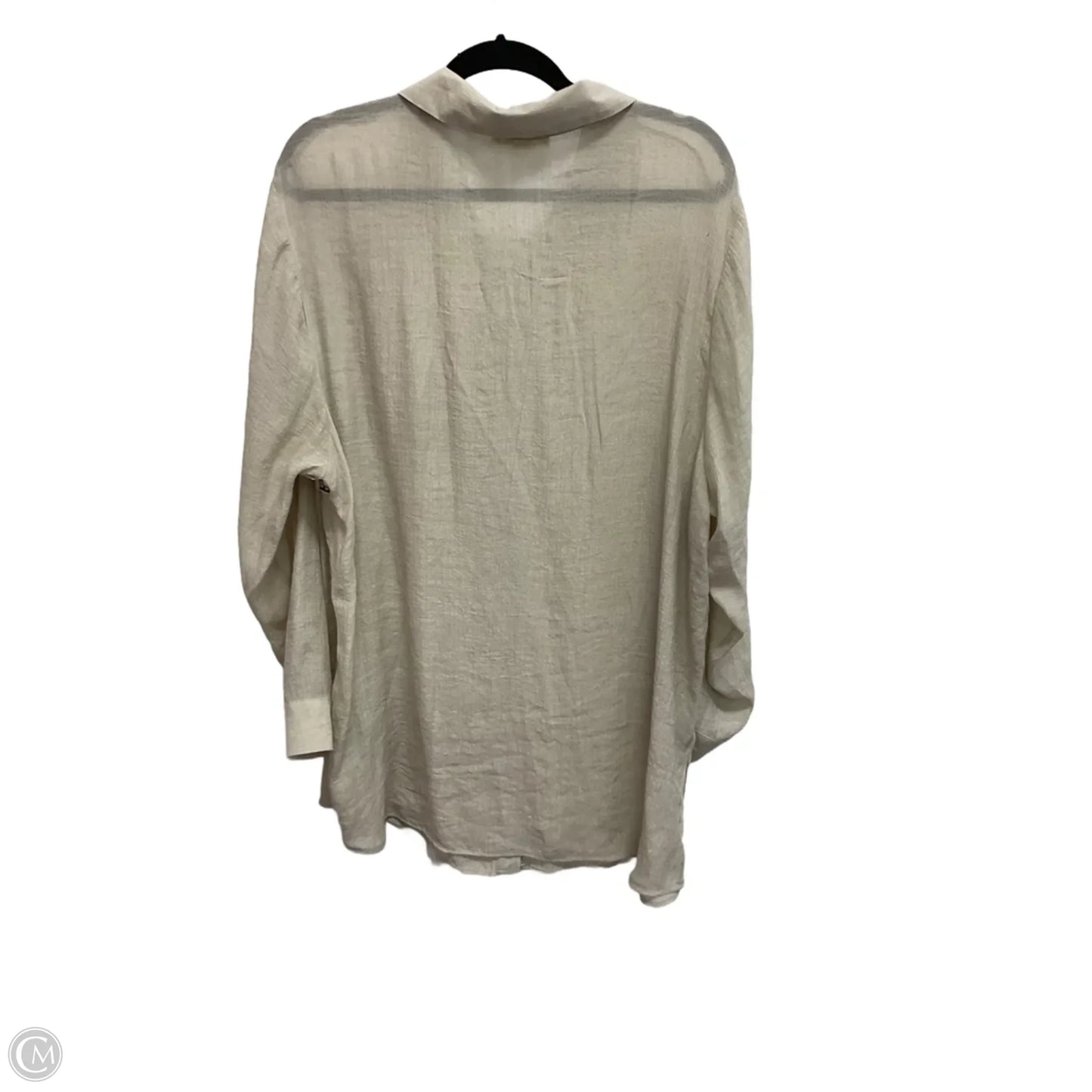 Blouse Long Sleeve By Indigo Rose In Tan, Size: 3x