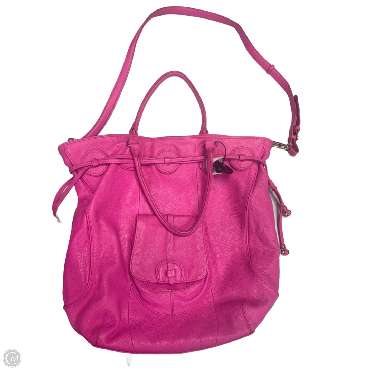 Handbag Leather By Isaac Mizrahi Live Qvc, Size: Large