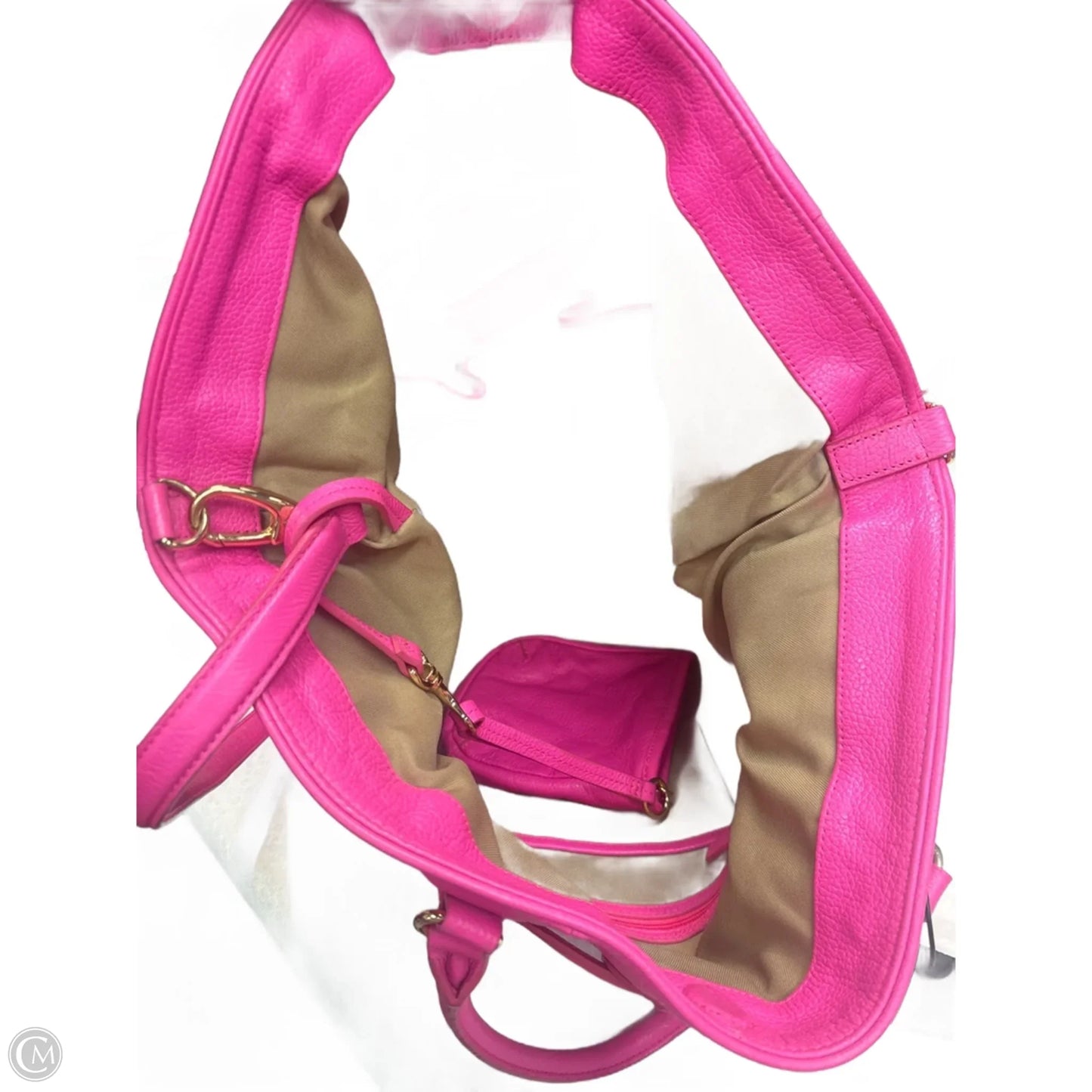 Handbag Leather By Isaac Mizrahi Live Qvc, Size: Large